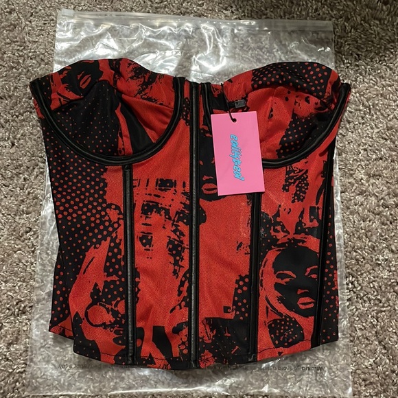 Edikted Aly Mesh Corset Top - Picture 4 of 7